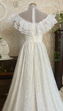 Load image into Gallery viewer, Darling 1970’s Vintage White Lace Dress by Candi Jones