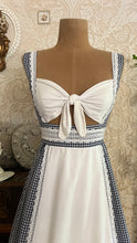 Load image into Gallery viewer, Rare 1970’s Vintage Gingham Calico Front Tie Gunne Sax Maxi Sundress