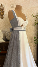 Load image into Gallery viewer, Rare 1970’s Vintage Gingham Calico Front Tie Gunne Sax Maxi Sundress