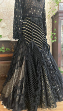 Load image into Gallery viewer, Outrageous 1970’s 1980’s Vintage Black and Gold Italian Dress