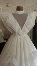 Load image into Gallery viewer, Stunning 1980’s vintage White Swiss Dot Chiffon Gunne Sax gown
