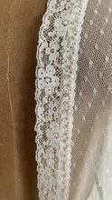 Load image into Gallery viewer, 1970's vintage sheer ivory net lace and pearls Gunne Sax cover up
