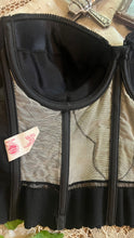 Load image into Gallery viewer, Gorgeous 1950’s Vintage Black Illusion Lace Bustier by Lady Marlene 34C