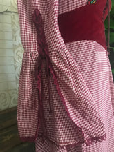 Load image into Gallery viewer, 1960’s Vintage Velveteen Gingham Black Label Gunne Sax Dress