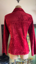 Load image into Gallery viewer, Made in England 1960’s 1970’s Vintage Red Suedette Button Down Shirt Jacket