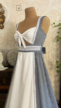 Load image into Gallery viewer, Rare 1970’s Vintage Gingham Calico Front Tie Gunne Sax Maxi Sundress