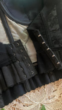 Load image into Gallery viewer, Gorgeous 1950’s Vintage Black Illusion Lace Bustier by Lady Marlene 34C