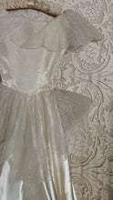 Load image into Gallery viewer, Incredible 1950’s Vintage Liquid Satin and Lace Bridal Dress by Emma Domb