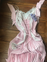 Load image into Gallery viewer, Exquisite 1970’s vintage pink pleated peignoir nightgown and robe by Lucie Ann