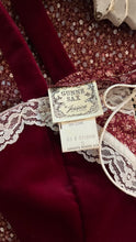 Load image into Gallery viewer, Perfect 1970’s Vintage Red Calico and velveteen Gunne Sax Maxi Sundress