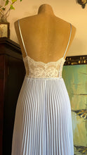 Load image into Gallery viewer, Exquisite 1970’s vintage lilac blue pleated peignoir nightgown and robe by Lucie Ann