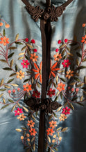 Load image into Gallery viewer, Deadstock Embroidered Blue Silk Chinese Robe