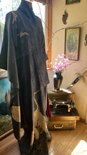 Load image into Gallery viewer, Incredible Vintage 17 Hand Painted Cranes Silk Kimono Robe