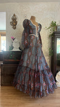 Load image into Gallery viewer, Rare 1960's vintage Black Label Paisley Floral Nylon Chiffon Gunne Sax