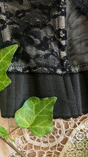 Load image into Gallery viewer, Gorgeous 1950’s Vintage Black Illusion Lace Bustier by Lady Marlene 34C