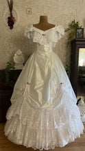 Load image into Gallery viewer, Spectacular 1980’s Vintage White Lace and Chiffon Mesh Dream Dress
