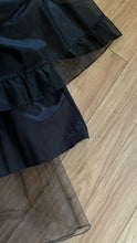 Load image into Gallery viewer, Showpiece Gothic 1980’s vintage Black Swiss Dot Chiffon Gunne Sax gown