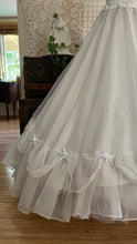 Load image into Gallery viewer, Stunning 1950’s 1960’s Vintage White Chiffon and Satin Bridal Dress