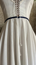 Load image into Gallery viewer, Restored 1970's vintage Perfect White Cotton and Calico Gunne Sax midi sundress