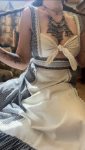 Load image into Gallery viewer, Rare 1970’s Vintage Gingham Calico Front Tie Gunne Sax Maxi Sundress