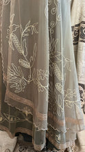Load image into Gallery viewer, Old Stock 2000’s era Sage Green Embroidered Net and Cotton Dress by Nataya