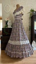 Load image into Gallery viewer, Absolutely Beautiful 1970’s Vintage Purple Floral Print Dress by Montgomery Ward