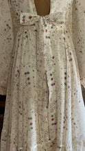 Load image into Gallery viewer, 1970’s vintage Blue Roses and Blueberry Print Voile Gunne Sax dress