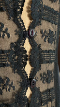Load image into Gallery viewer, 1970’s Vintage Black Nylon and Lace Camisole by Formfit Rogers