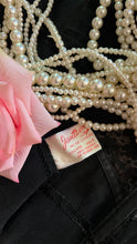 Load image into Gallery viewer, Teeny 1950’s Vintage Black Illusion Lace Bustier by Jantzen 32B