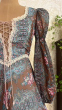 Load image into Gallery viewer, Rare 1960's vintage Black Label Paisley Floral Nylon Chiffon Gunne Sax