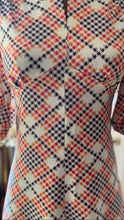 Load image into Gallery viewer, Handmade Vintage Houndstooth Plaid Print Maxi Dress