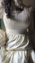 Load image into Gallery viewer, 1970's vintage Gunne Sax Ivory Poplin and Lace maxi dress