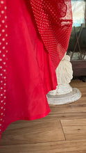 Load image into Gallery viewer, Heart Stopping 1980's vintage Red Swiss Dot Chiffon Gunne Sax gown