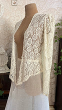 Load image into Gallery viewer, 1970's vintage ivory lace front tie Gunne Sax blouse