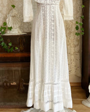 Load image into Gallery viewer, Antique 1900’s Edwardian White Eyelet Lace Dress