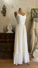 Load image into Gallery viewer, Bridal Collection 1970's vintage Dove White voile Gunne Sax maxi sundress