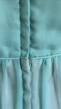 Load image into Gallery viewer, 1960’s Vintage Aqua Blue Chiffon and Lace Dress by Miss Elliette of California