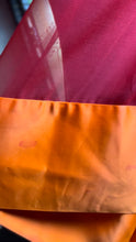 Load image into Gallery viewer, Reworked 1950’s Vintage Red Silk Chiffon and Orange Satin Dress