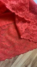 Load image into Gallery viewer, Wonderful 1960’s Vintage Tangerine Orange Nylon and Lace Vanity Fair Slip Nightgown