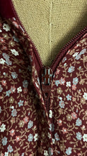 Load image into Gallery viewer, Perfect 1970’s Vintage Red Calico and velveteen Gunne Sax Maxi Sundress