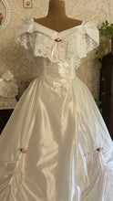 Load image into Gallery viewer, Spectacular 1980’s Vintage White Lace and Chiffon Mesh Dream Dress