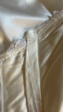 Load image into Gallery viewer, Perfect Cupcake 1970's Vintage Ivory Satin and White Lace Gown