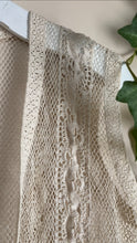 Load image into Gallery viewer, Handmade Vintage cream Fishnet and Crochet Vest
