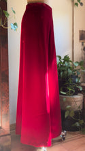 Load image into Gallery viewer, 1970’s Vintage Blood Red Velvet Bell Bottom Palazzo Pants
