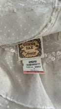 Load image into Gallery viewer, Stunning 1980’s vintage White Swiss Dot Chiffon Gunne Sax gown