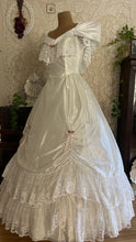 Load image into Gallery viewer, Spectacular 1980’s Vintage White Lace and Chiffon Mesh Dream Dress