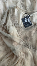 Load image into Gallery viewer, Old Stock 2000’s era Pearl Embroidered Net and Cotton Dress by Nataya
