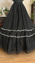 Load image into Gallery viewer, The 3 Shadows 1980’s Vintage Black and White Swiss Dot Gunne Sax Dress