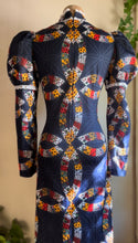 Load image into Gallery viewer, Amazing 1970’s Vintage Geometric Patchwork print Maxi Dress