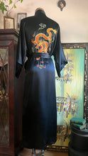 Load image into Gallery viewer, Elegant Black Satin Embroidered Dragon Robe